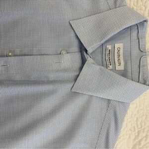 Calvin Klein Blue Dress Shirt Classic Collar